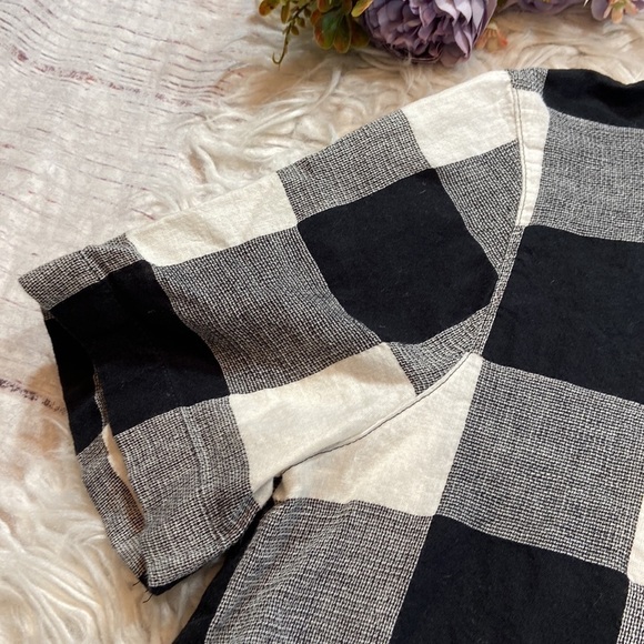 Madewell Boxy Button Back Top in Gingham Check sz XS - Picture 4 of 11